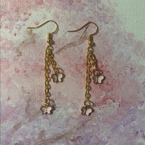 butterfly dangly earrings